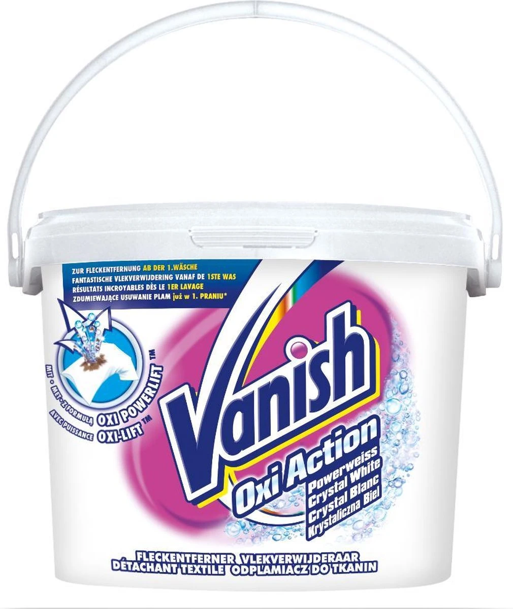 Vanish Oxi Action Crystal White Base Poeder - Voor Witte Was - 2,4 Kg 3 Vanish Oxi Action Crystal White Base Poeder - Voor Witte Was - 2,4 Kg