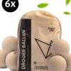 Drogerballen - Droogballen - Wasdrogerballen - Dryerballs - 6 Stuks - XL Formaat - Wol - Set -Schoonmaakartikelen Winkel 1047x1200