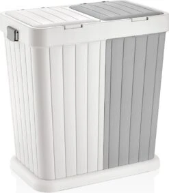 Sumpas - Wasmand - 2 Vakken - Met Touch Deksel - 80 Liter - Antraciet/Wit - 100% Gerecycled Plastic 7 Sumpas - Wasmand - 2 Vakken - Met Touch Deksel - 80 Liter - Antraciet/Wit - 100% Gerecycled Plastic -Schoonmaakartikelen Winkel 1048x1200 1