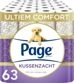 Page Toiletpapier - 63 Rollen - Kussenzacht Wc Papier (3-laags) - Met Extra Zijde - Voordeelverpakking -Schoonmaakartikelen Winkel 1066x1200 2
