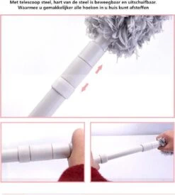Plumeau/met Telescoopsteel/uitschuifbaar/microvezel Buigbare Borstelkop/9 X 126cm Max-lengte179cm -Schoonmaakartikelen Winkel 1076x1200 2
