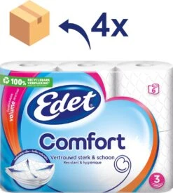 Edet Comfort Toiletpapier - 3-laags - 24 Rollen -Schoonmaakartikelen Winkel 1077x1200 1