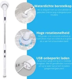Elektrische Scrubber - Veelzijdige Schrobborstel - Elektrische Schoonmaakborstel - Binnen En Buiten Schoonmaken 13 Elektrische Scrubber - Veelzijdige Schrobborstel - Elektrische Schoonmaakborstel - Binnen En Buiten Schoonmaken -Schoonmaakartikelen Winkel 1099x1200