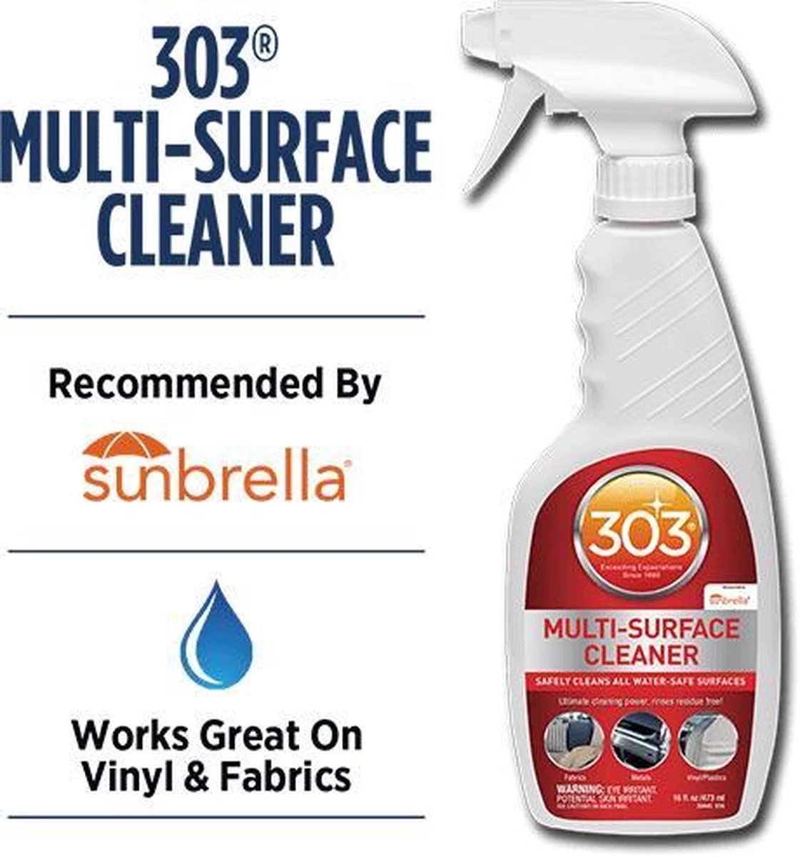 303® Multi-Surface Cleaner - 946 Ml | Veilig Voor Alle Soorten Bekleding En Vinyl. Vlekken Verdwijnen Binnen Enkele Minuten En Verkleurde Oppervlakken Komen Weer Tot Leven. 7 303® Multi-Surface Cleaner - 946 Ml | Veilig Voor Alle Soorten Bekleding En Vinyl. Vlekken Verdwijnen Binnen Enkele Minuten En Verkleurde Oppervlakken Komen Weer Tot Leven. - Afbeelding 5