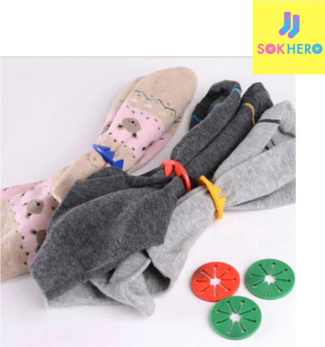 Sokhero - Sokken Waszak Cadeau - Wassen Sok Organiser - Wasmachine Sock Clips Wasnet - Ideale Praktische Knijpers Waslijn - Drogen Huishouden Wasknijpers - (15 Stuks 5 Kleuren Voor Sokken) 6 Sokhero - Sokken Waszak Cadeau - Wassen Sok Organiser - Wasmachine Sock Clips Wasnet - Ideale Praktische Knijpers Waslijn - Drogen Huishouden Wasknijpers - (15 Stuks 5 Kleuren Voor Sokken) - Afbeelding 4