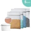 ForDig Wasnet Waszakjes (5 Stuks) Voor Lingerie En Fijne Was - Geschikt Voor Wasmachine - Met Rits - Wit -Schoonmaakartikelen Winkel 1147x1200