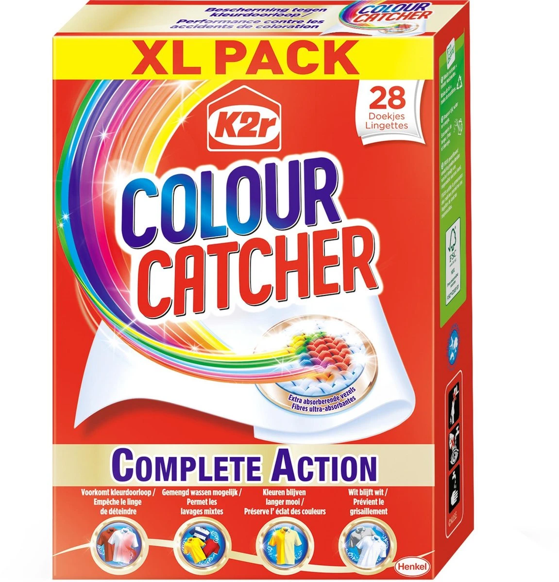 K2r Colour Catcher - Anti Kleurdoorloopdoekjes - Kleurbeschermer - 28 Stuks 4 K2r Colour Catcher - Anti Kleurdoorloopdoekjes - Kleurbeschermer - 28 Stuks - Afbeelding 2