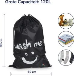Wonair - Grote Waszak - Laundry Bag - Wash Me - 60x90cm - Zwart - Met Trekkoord 17 Wonair - Grote Waszak - Laundry Bag - Wash Me - 60x90cm - Zwart - Met Trekkoord -Schoonmaakartikelen Winkel 1178x1200 1