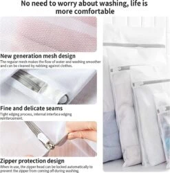 BOTC Waszakken - Wasnetten - Set Van 5 - Bescherm Je Wasgoed En Wasmachine - Transparant -Schoonmaakartikelen Winkel 1187x1200