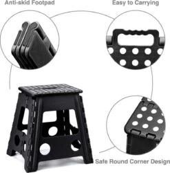 Buxibo - Kruk - Krukje - Keukentrap - Keukentrapje - Opvouwbaar Trapje - Keuken/Badkamer/Schuur Trapje - 29 X 24 X 40cm -Schoonmaakartikelen Winkel 1187x1200 7