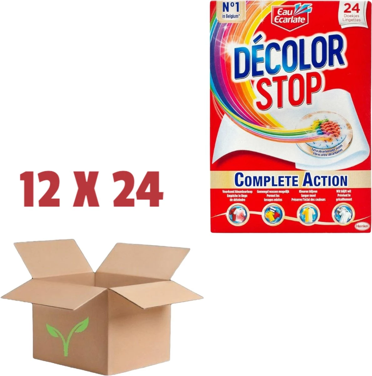 Eau Ecarlate/Dylon Decolor Stop Doekjes Voor In De Wasmachine Voordeelverpakking 12 X 24 Doekjes 3 Eau Ecarlate/Dylon Decolor Stop Doekjes Voor In De Wasmachine Voordeelverpakking 12 X 24 Doekjes