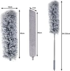 Eleganca Telescopische Plumeau Met Telescoopsteel Met 2 Koppen - 84 Tot 250 Cm - Uitschuifbaar - Ragebol - Stoffer - Lichtgewicht -Schoonmaakartikelen Winkel 1190x1200 11