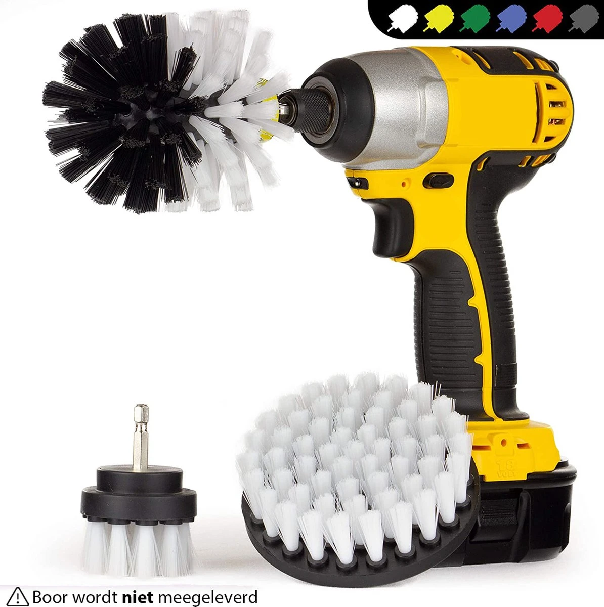 Kibani 3 Delige Borstelset Voor Boormachine - Wit - Voor Wielen, Tapijt En Bekleding - Schrobborstel – Boorborstel – Schuurborstel - Borstel Boormachine – Schoonmaakborstel – Reinigingsborstel – Tapijtreiniger - Borstelset 4 Kibani 3 Delige Borstelset Voor Boormachine - Wit - Voor Wielen, Tapijt En Bekleding - Schrobborstel – Boorborstel – Schuurborstel - Borstel Boormachine – Schoonmaakborstel – Reinigingsborstel – Tapijtreiniger - Borstelset - Afbeelding 2