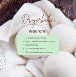 Geniet Van Gemak® | Herbruikbare Wollen Drogerballen | Wasbollen | Schaapswol | Duurzame En Energiebesparende Wasballen | 6 XL Drogerballen -Schoonmaakartikelen Winkel 1195x1200