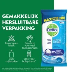 Dettol - Power & Fresh - Schoonmaakdoekjes - Oceaanfris - 4 X 80 Doekjes -Schoonmaakartikelen Winkel 1196x1200 4