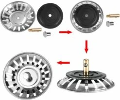 Afvoerzeef Roestvrijstaal - Gootsteen Zeef - Gootsteen Stopper - RVS - 80mm -Schoonmaakartikelen Winkel 1200x1007 1