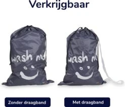 Wonair - Grote Waszak - Wash Me - Wastas - 60x90cm - Grijs - Met Trekkoord -Schoonmaakartikelen Winkel 1200x1028