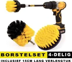 Professionele 4 Delige Borstelset Voor De Boormachine Incl. Verlengstuk, Deze Schoonmaak Schuurborstel Elektrisch Opzetborstel Schrobborstel Set Is Geschikt Als Schrobber Voor Badkamer, Auto, Keuken En Tuin -Schoonmaakartikelen Winkel 1200x1034