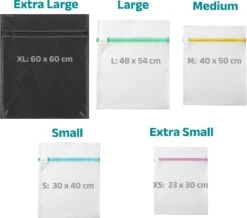 BOTC Waszakken - Wasnetten - Set Van 5 - Bescherm Je Wasgoed En Wasmachine - Transparant -Schoonmaakartikelen Winkel 1200x1060