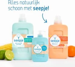 Seepje Wasmiddel - Sprankelende Jasmijn - Wasmiddel Universeel - Kwartaalpakket – 3 X 23 Wasbeurten - 3 X 1L -Schoonmaakartikelen Winkel 1200x1063
