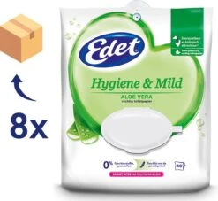 Edet Aloe Vera Vochtig Toiletpapier - 8 X 40 Stuks - Halfjaar Voorraad -Schoonmaakartikelen Winkel 1200x1101 2