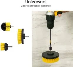 Professionele 4 Delige Borstelset Voor De Boormachine Incl. Verlengstuk, Deze Schoonmaak Schuurborstel Elektrisch Opzetborstel Schrobborstel Set Is Geschikt Als Schrobber Voor Badkamer, Auto, Keuken En Tuin -Schoonmaakartikelen Winkel 1200x1105 2
