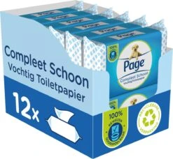 Page Vochtig Toiletpapier - 12 X 38 Stuks - Compleet Schoon Vochtig Wc Papier - Voordeelverpakking -Schoonmaakartikelen Winkel 1200x1106 1