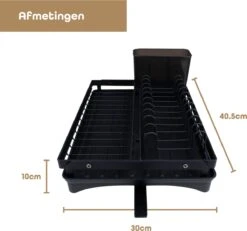 Baulk® - Afdruiprek - Afdruiprek Met Lekbak - Afwas - Droogrek Afwas - RVS - Bestekbak - Modern -Schoonmaakartikelen Winkel 1200x1124 2