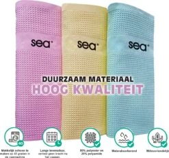 SEA Microvezeldoekjes | 2 SETS | Schoonmaakdoeken | Duurzaam | Microvezel Doek Auto | Reinigingsdoekjes | Microvezeldoeken | Schoonmaakdoekjes | Raamdoeken | 60x40cm | 2x3 Stuks -Schoonmaakartikelen Winkel 1200x1124 4