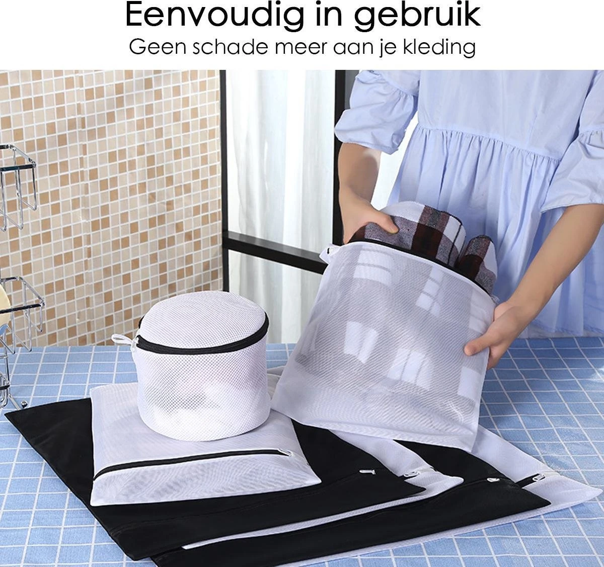 Merkloos Waszakken - Wasnetten - Bescherm Je Wasgoed En Wasmachine - Packing Cubes - Travel Organizer - 7 Stuks 6 Merkloos Waszakken - Wasnetten - Bescherm Je Wasgoed En Wasmachine - Packing Cubes - Travel Organizer - 7 Stuks - Afbeelding 4