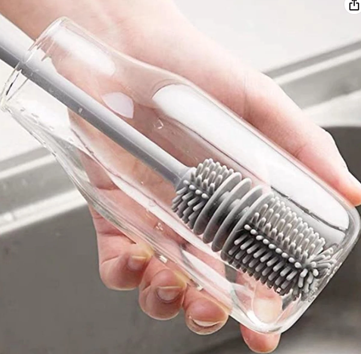 Merkloos Afwasborstel Voor Lange Glazen - Siliconenborstel Lange Glazen - Baby Flessenborstel - Duurzame Afwasborstel - Siliconen Afwasborstel 3 Merkloos Afwasborstel Voor Lange Glazen - Siliconenborstel Lange Glazen - Baby Flessenborstel - Duurzame Afwasborstel - Siliconen Afwasborstel