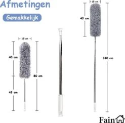 Fain® Plumeau Met Telescoopsteel – Grijs – 80 Tot 240 Cm - Uitschuifbaar – Wasbaar - Flexibel 360° Draaibaar – Duster - Microvezel Ragebol 19 Fain® Plumeau Met Telescoopsteel – Grijs – 80 Tot 240 Cm - Uitschuifbaar – Wasbaar - Flexibel 360° Draaibaar – Duster - Microvezel Ragebol -Schoonmaakartikelen Winkel 1200x1182 9