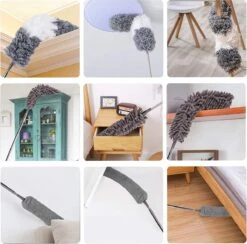 ForDig 7-Delige Plumeau Set - Duster Met Telescoopsteel Uitschuifbaar Tot 250 Cm - Inclusief Ragebol / Voegenborstel / Microvezel Doek / Chenille Borstel - Wasbaar - 360 Graden Draaibaar -Schoonmaakartikelen Winkel 1200x1184 15