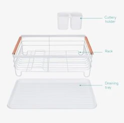 Navaris Afdruiprek Met Uitneembare Bestekhouder - Afwasrek Met Losse Lekbak - Vaatwasrek Met Plateau - Voor Bestek, Borden, Schalen En Pannen -Schoonmaakartikelen Winkel 1200x1189 7