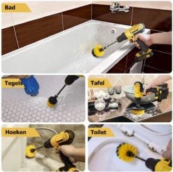 ESSIBLE Schrobborstel - Polypropyleen - Borstel Boormachine - Schrobborstel - Schuurborstel - Automatische Reiniging - 3 Delige Borstelset Voor Boormachine -Schoonmaakartikelen Winkel 1200x1190 4