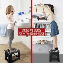 Buxibo - Kruk - Krukje - Keukentrap - Keukentrapje - Opvouwbaar Trapje - Keuken/Badkamer/Schuur Trapje - 29 X 24 X 40cm -Schoonmaakartikelen Winkel 1200x1193