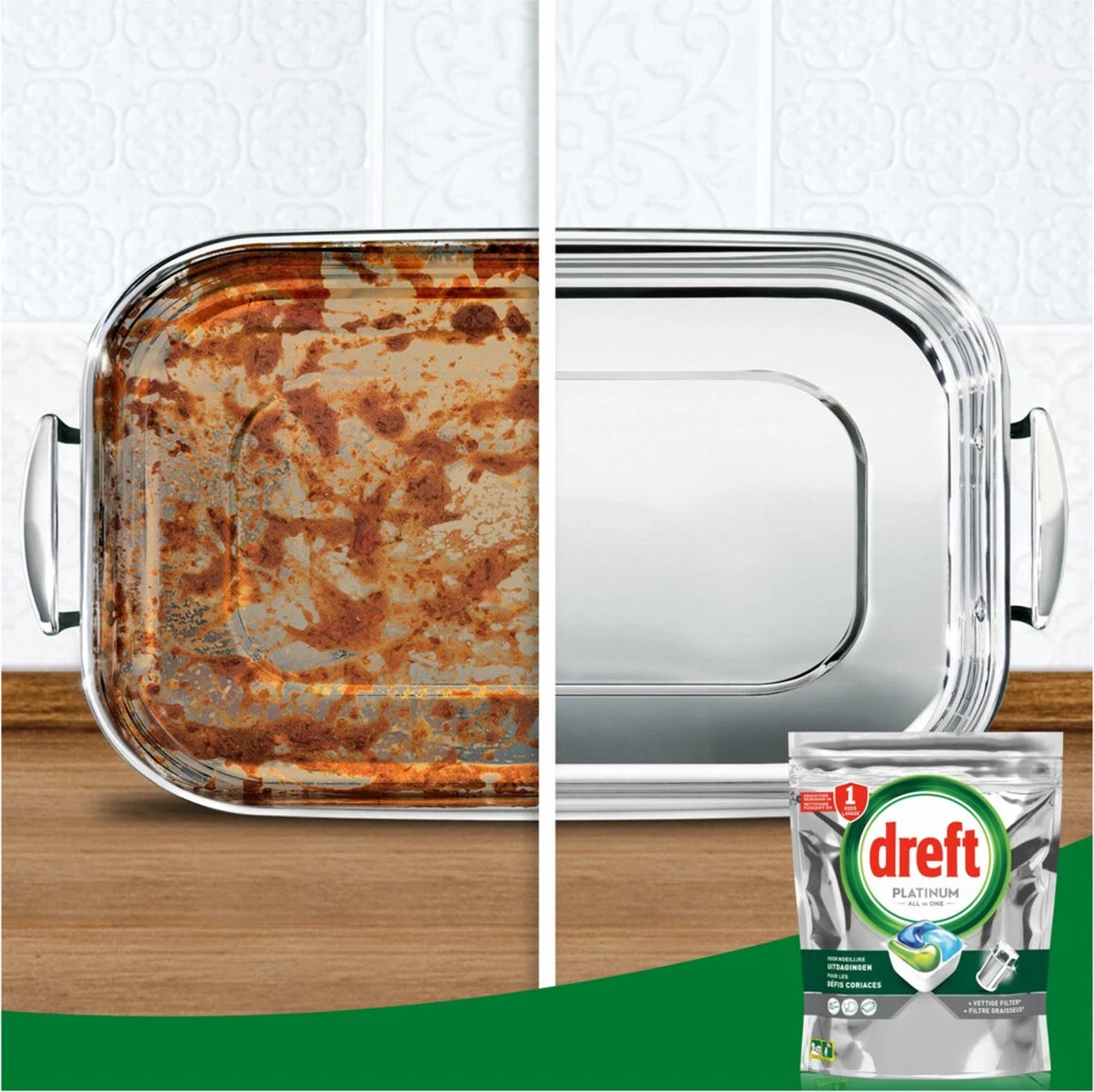 Dreft Platinum All In One Vaatwascapsules Citroen 155 Stuks 7 Dreft Platinum All In One Vaatwascapsules Citroen 155 Stuks - Afbeelding 5