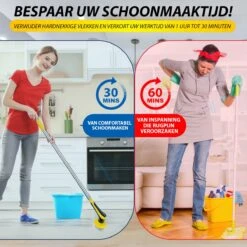 Trendosa Elektrische Schoonmaakborstel - Elektrische Schrobborstel - Poetsmachine - Handborstel - Scrubber- De Badkamer/Keuken/Auto- 10 Opzetstukken Geel -Schoonmaakartikelen Winkel 1200x1198 49