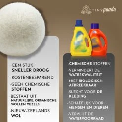 Merkloos Droger Ballen XL 8 Stuks – Zero Waste Dryer Balls - Duurzaam – Wasverzachter – Herbruikbare Drogerballen – Droogt De Was Sneller – Tiny Panda -Schoonmaakartikelen Winkel 1200x1199 14