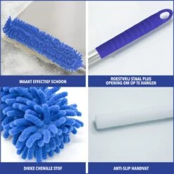 Telescopische Plumeau – Uitschuifbaar – Microvezel – Set Van 3 Opzetstukken – Stoffer – Ragebol -Schoonmaakartikelen Winkel 1200x1199 24