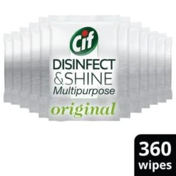 Cif Disinfect & Shine Wipes Original Desinfectie Schoonmaakdoekjes - 12 X 30 Doekjes - Voordeelverpakking -Schoonmaakartikelen Winkel 1200x1200 1015