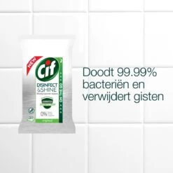 Cif Disinfect & Shine Wipes Original Desinfectie Schoonmaakdoekjes - 12 X 30 Doekjes - Voordeelverpakking -Schoonmaakartikelen Winkel 1200x1200 1019