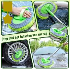 Merkloos Professionele Telescopische Wasborstel + Tonova Pen - Auto Schoonmaakborstel - Anti Slip - Auto, Caravan & Camper - Uitschuifbaar - Groen -Schoonmaakartikelen Winkel 1200x1200 1353