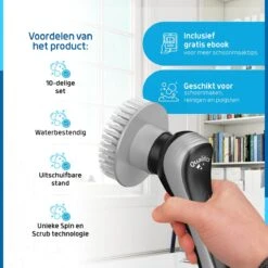 Qualitics Elektrische Schoonmaakborstel - Roterende Polijstmachine - Schrobborstel - Poetsmachine - Vloerreiniger Met 10 Opzetstukken 19 Qualitics Elektrische Schoonmaakborstel - Roterende Polijstmachine - Schrobborstel - Poetsmachine - Vloerreiniger Met 10 Opzetstukken -Schoonmaakartikelen Winkel 1200x1200 1364