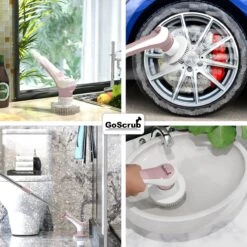 GoScrub® Elektrische Schoonmaakborstel – Elektrische Schrobber - Schrobborstel – Voor Badkamer Of Keuken – Schrobber Met Steel – Luiwagen – Polijstmachine - Roze -Schoonmaakartikelen Winkel 1200x1200 1381