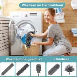 ForDig 7-Delige Plumeau Set - Duster Met Telescoopsteel Uitschuifbaar Tot 250 Cm - Inclusief Ragebol / Voegenborstel / Microvezel Doek / Chenille Borstel - Wasbaar - 360 Graden Draaibaar -Schoonmaakartikelen Winkel 1200x1200 1451