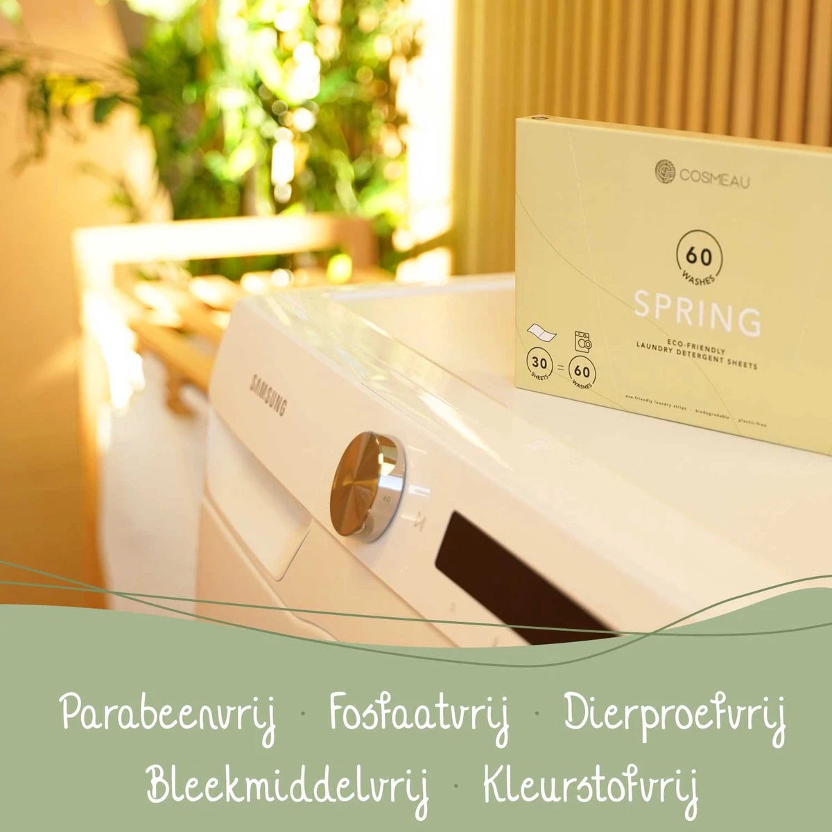 Cosmeau Wasstrips 20 Wasbeurten Zeebries Wasmiddel Wasvellen Wasdoekjes Detergent Sheets Eco Laundry Strips Proefpakket - Plasticvrij Biologisch 5 Cosmeau Wasstrips 20 Wasbeurten Zeebries Wasmiddel Wasvellen Wasdoekjes Detergent Sheets Eco Laundry Strips Proefpakket - Plasticvrij Biologisch - Afbeelding 3