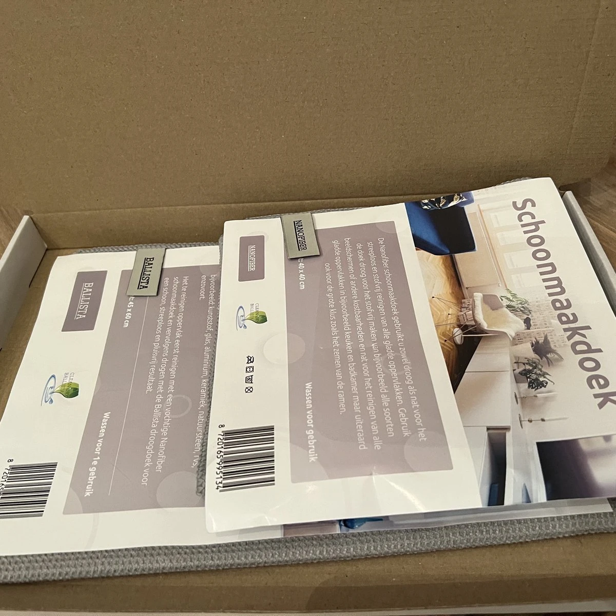 Ballista Raamdoeken Grijs Origineel 1 Droogdoek 40 X 60 Met Nanofiber 40 X 40 Cm Klasse 1 6 Ballista Raamdoeken Grijs Origineel 1 Droogdoek 40 X 60 Met Nanofiber 40 X 40 Cm Klasse 1 - Afbeelding 4