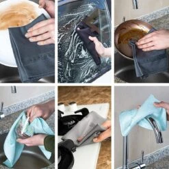 Tuiste Set Van 4, Grijs, Microvezel Microvezeldoeken, Permium Poetsdoeken, Stofdoeken, Nano Poetsdoeken, Micro Magic Magische Doeken, Multifunctionele Reinigingsdoeken, Set Van 4, 37 X 57 Cm -Schoonmaakartikelen Winkel 1200x1200 1634