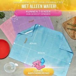SWOOPIES [Set Van 3] Professionele Microvezeldoeken, Duurzaam Poetsen Met Enkel Water 60 X 40 Cm Streep-/Lint-Vrij, Ultrazachte & Grote Premium Doeken Voor Keuken, Badkamer, Raam, Auto -Schoonmaakartikelen Winkel 1200x1200 1686